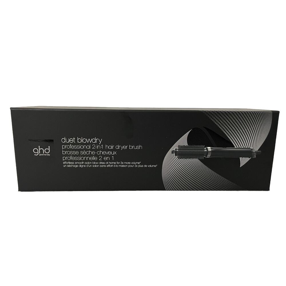 GHD Duet Blowdry Hair Dryer Brush Black 2-in-1 Wet to Blow Dried MSRP $399.99